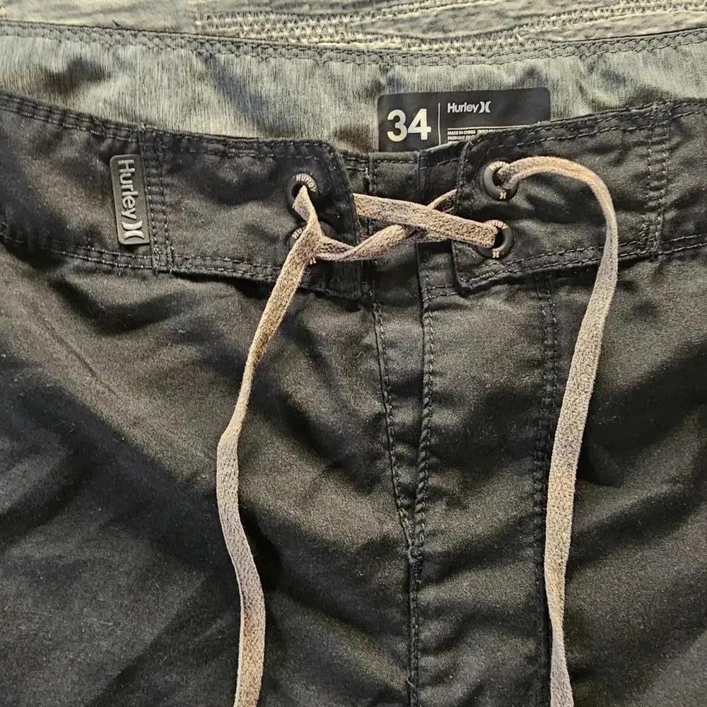 Hurley Black Swim Trunks Size 34